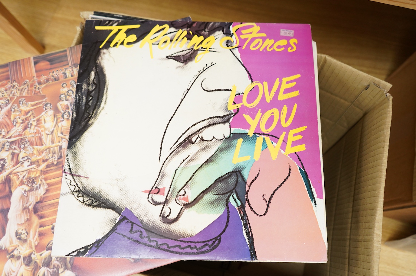 Fifty-four 1970s LP record albums, artists include; The Rolling Stones, the Butterfield blues band, The Who, the Jam, Alan Price, The Velvet Underground, Thin Lizzy, Creedence Clearwater Revival, Jethro Tull, Tracy Chapm